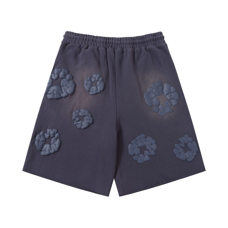 Denim Tears Shorts Premium-quality puff print casual streetwear style Gradient color