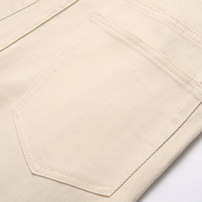 Mens Fashion Jeans Patchwork wide-leg pants 5712#