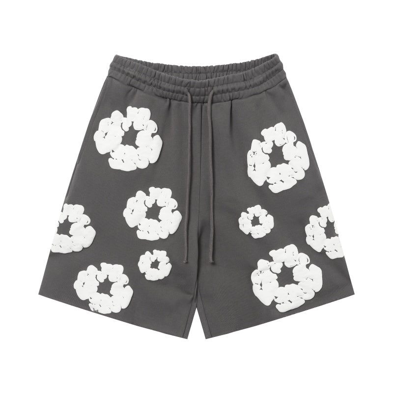 Denim Tears Shorts Premium-quality puff print casual streetwear style