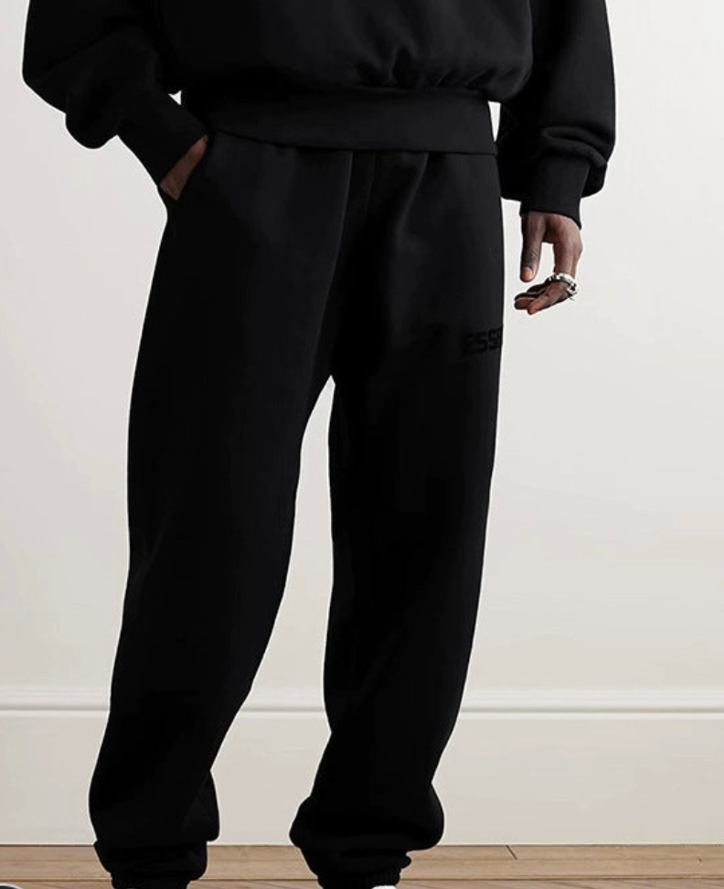 FOG Essentials Silicone Print Fleece Sweatpants – 2023SS American Streetwear