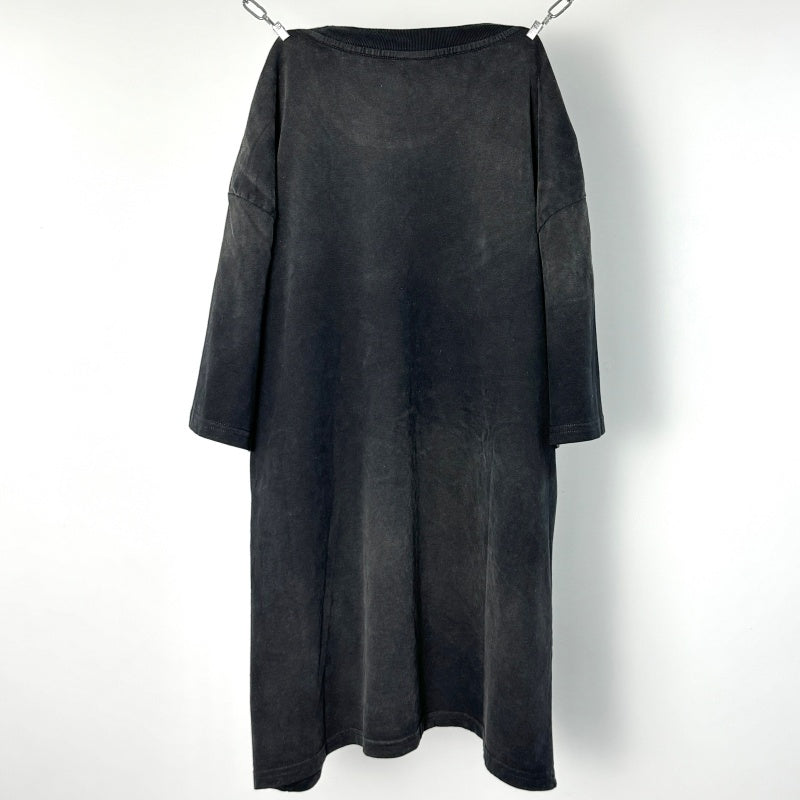 Unisex Vintage T Shirts Sandblasting and distressed wash finish
