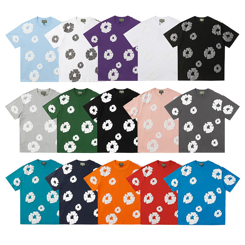 Denim Tears T Shirts Premium-quality puff print casual streetwear style