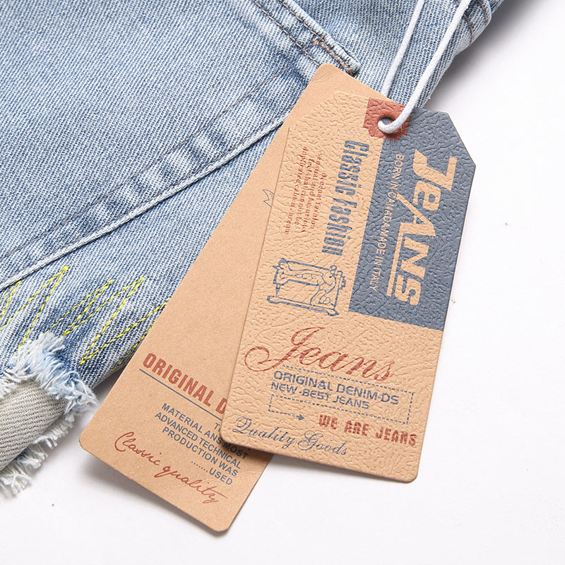 Mens Fashion Jeans Destroy embroidery thread balls 5720#